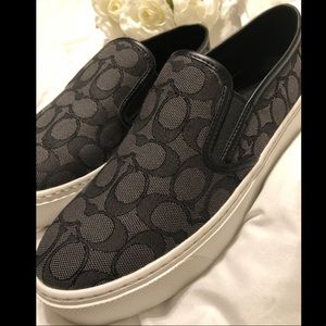 Coach Cameron Logo FashionSneakers,SmokeCoal/Black